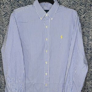 Ralph Lauren Blue and White Striped Shirt